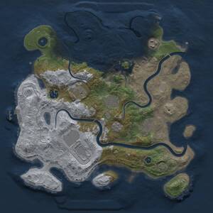 Thumbnail Rust Map: Procedural Map, Size: 3500, Seed: 6983563, 13 Monuments