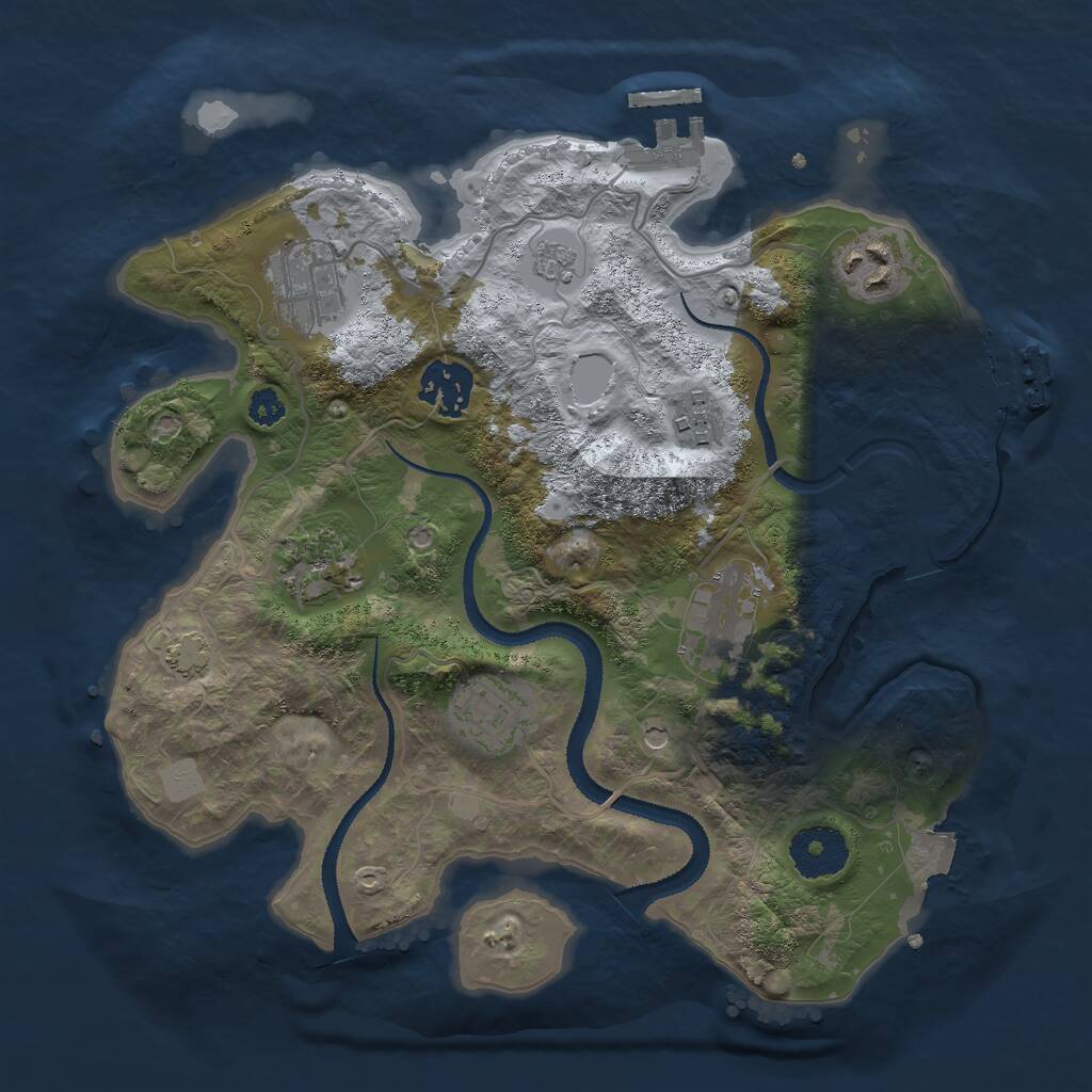 Rust Map: Procedural Map, Size: 3000, Seed: 1481387055, 13 Monuments