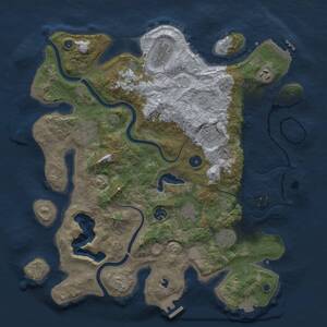 Thumbnail Rust Map: Procedural Map, Size: 4000, Seed: 811163437, 14 Monuments