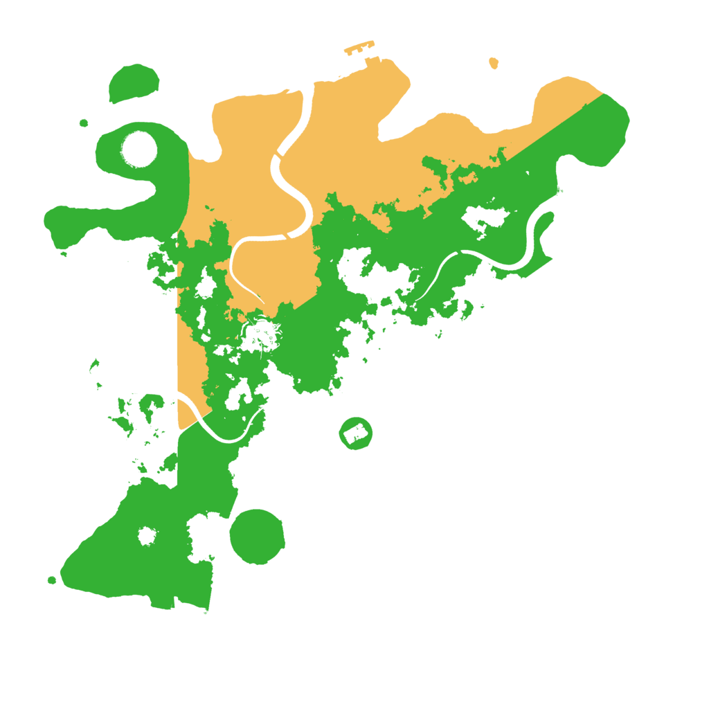 Biome Rust Map: Procedural Map, Size: 3500, Seed: 45249