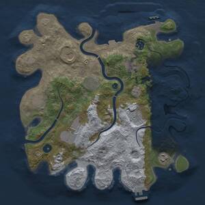 Thumbnail Rust Map: Procedural Map, Size: 3500, Seed: 87681679, 15 Monuments