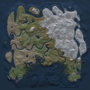Thumbnail Rust Map: Procedural Map, Size: 4500, Seed: 564838872, 17 Monuments
