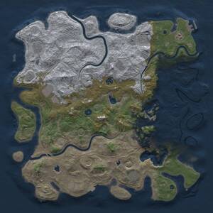 Thumbnail Rust Map: Procedural Map, Size: 4750, Seed: 1483677026, 17 Monuments