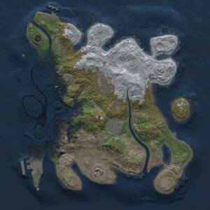 Thumbnail Rust Map: Procedural Map, Size: 3000, Seed: 1176585737, 10 Monuments