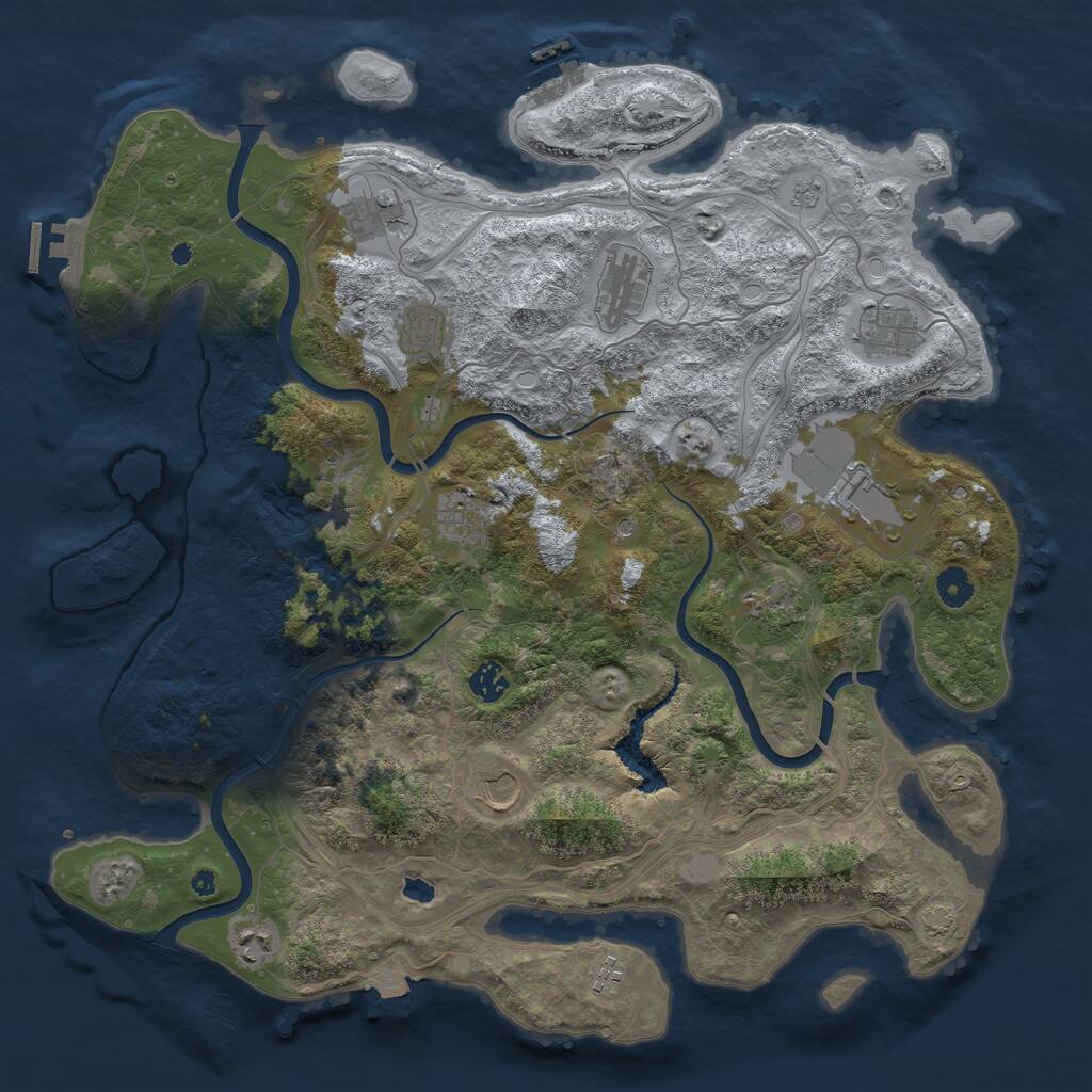 Rust Map: Procedural Map, Size: 4300, Seed: 1770695227, 17 Monuments