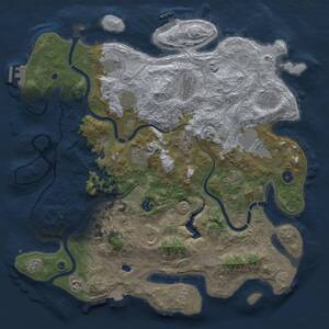 Thumbnail Rust Map: Procedural Map, Size: 4300, Seed: 1770695227, 17 Monuments