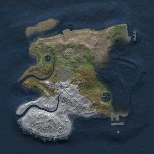 Thumbnail Rust Map: Procedural Map, Size: 2500, Seed: 980389713, 6 Monuments