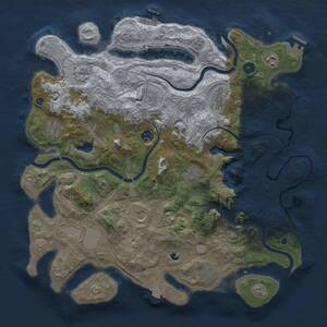 Thumbnail Rust Map: Procedural Map, Size: 4250, Seed: 1592918047, 17 Monuments