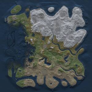 Thumbnail Rust Map: Procedural Map, Size: 4500, Seed: 483257, 17 Monuments