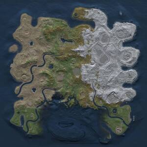 Thumbnail Rust Map: Procedural Map, Size: 4500, Seed: 5876245, 16 Monuments