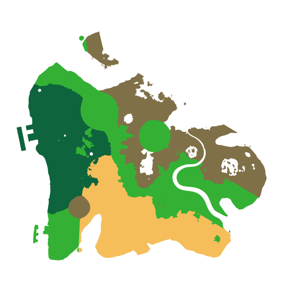 Biome Rust Map: Procedural Map, Size: 2500, Seed: 2101864330