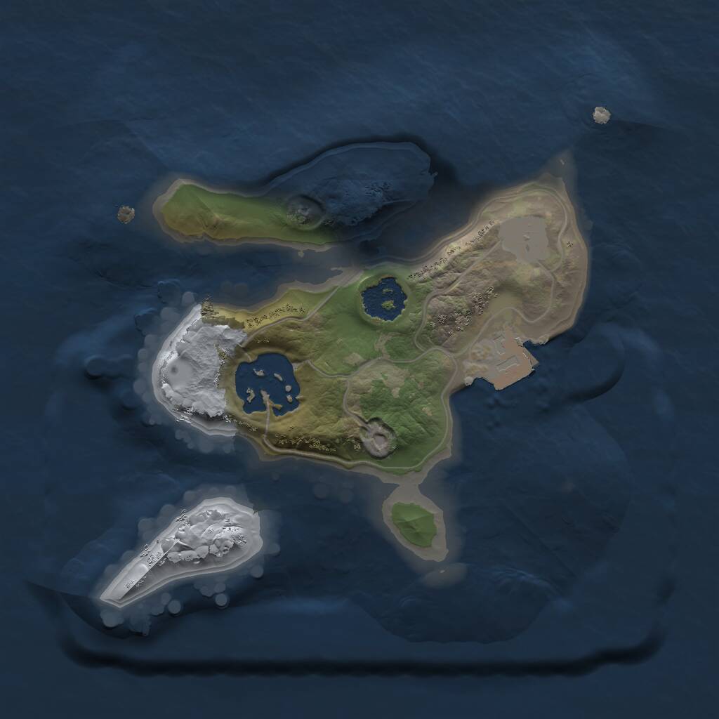 Rust Map: Procedural Map, Size: 1686, Seed: 1382532, 2 Monuments