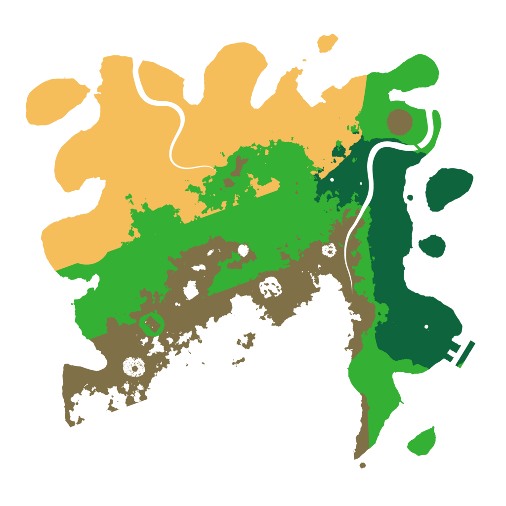 Biome Rust Map: Procedural Map, Size: 3500, Seed: 47407379