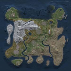 Thumbnail Rust Map: Procedural Map, Size: 3500, Seed: 1356243977, 14 Monuments
