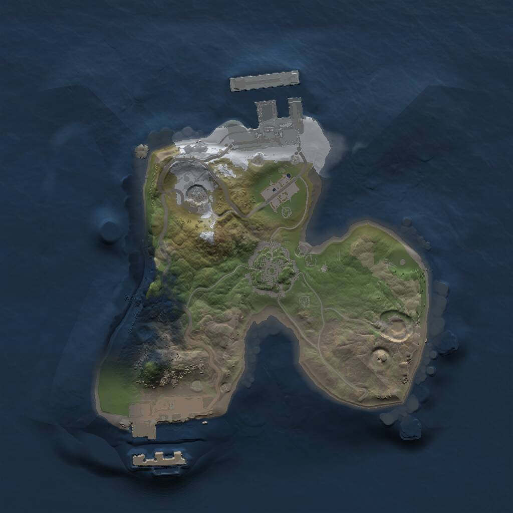 Rust Map: Procedural Map, Size: 1500, Seed: 248209169, 5 Monuments