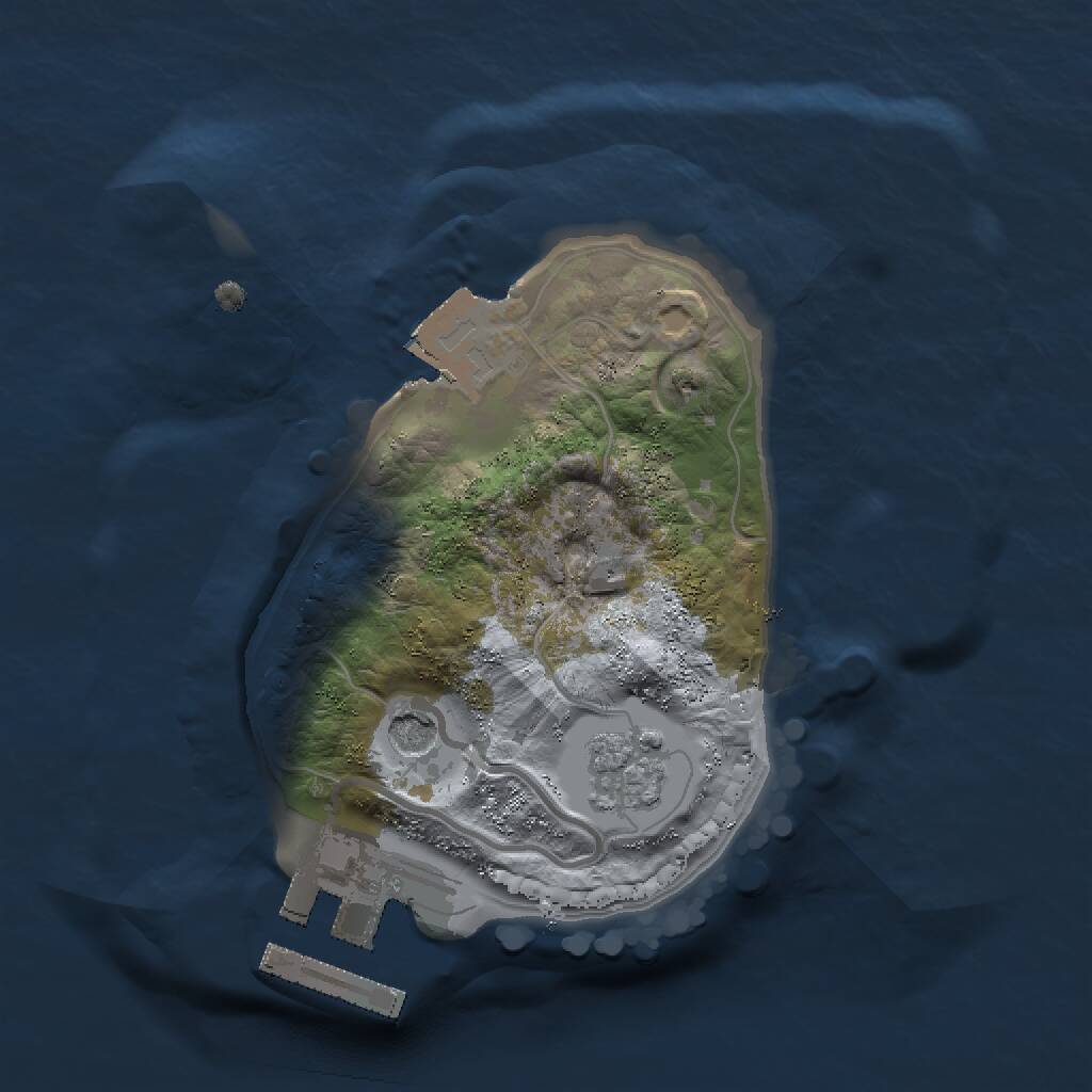 Rust Map: Procedural Map, Size: 1500, Seed: 900495811, 4 Monuments