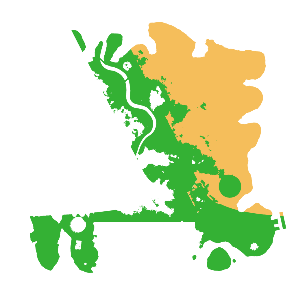 Biome Rust Map: Procedural Map, Size: 3500, Seed: 77781