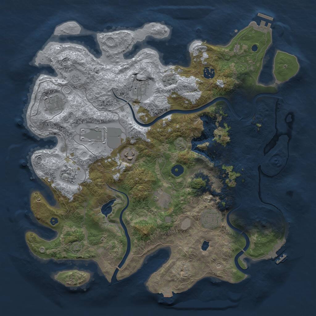 Rust Map: Procedural Map, Size: 4000, Seed: 1523456, 15 Monuments
