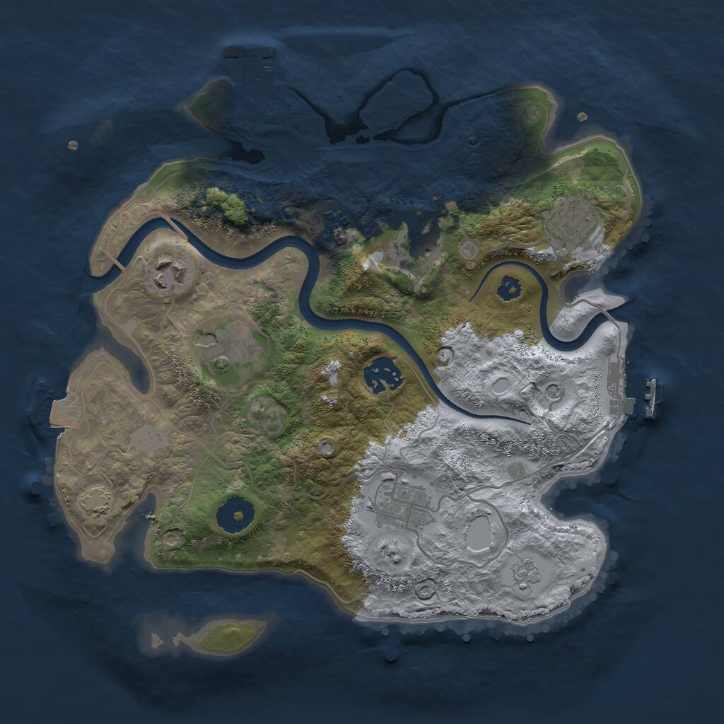 Rust Map: Procedural Map, Size: 3000, Seed: 1819748297, 13 Monuments