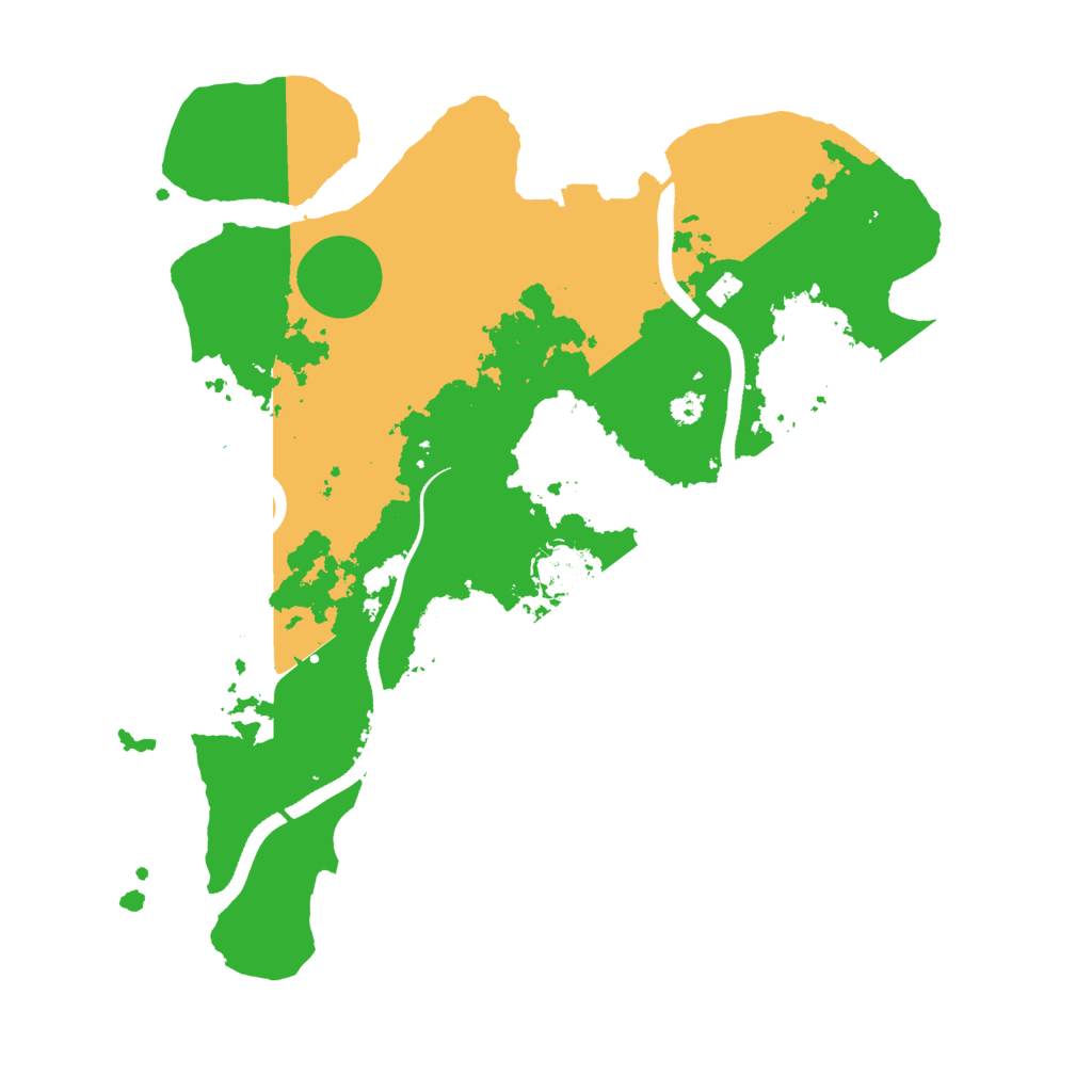 Biome Rust Map: Procedural Map, Size: 3500, Seed: 1000023231