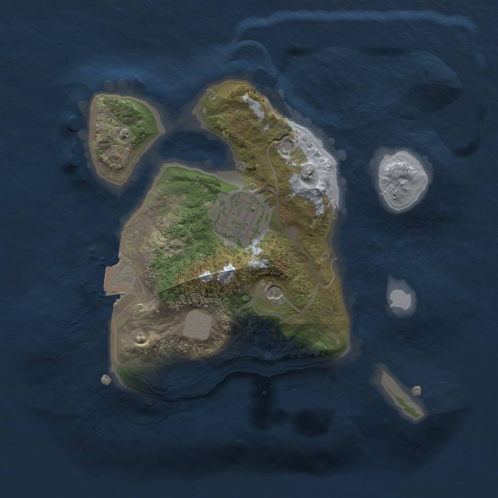 Rust Map: Procedural Map, Size: 2000, Seed: 695090522, 3 Monuments