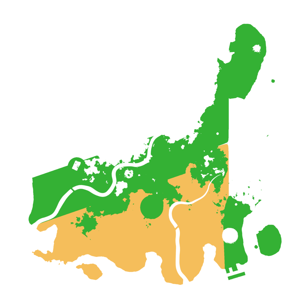 Biome Rust Map: Procedural Map, Size: 3500, Seed: 83937