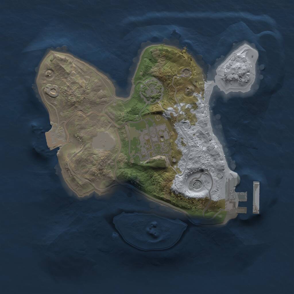Rust Map: Procedural Map, Size: 1850, Seed: 1819160515, 5 Monuments