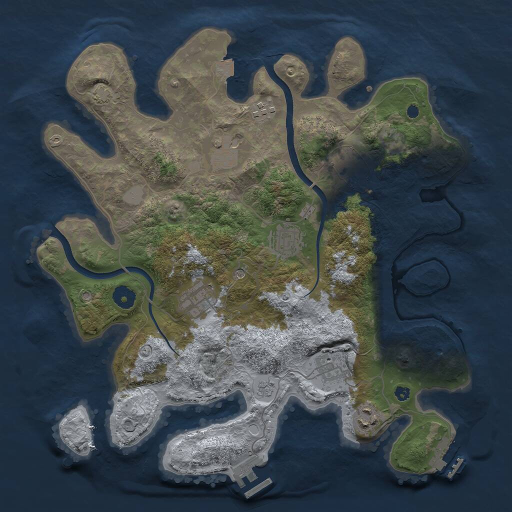 Rust Map: Procedural Map, Size: 3400, Seed: 1330353760, 13 Monuments