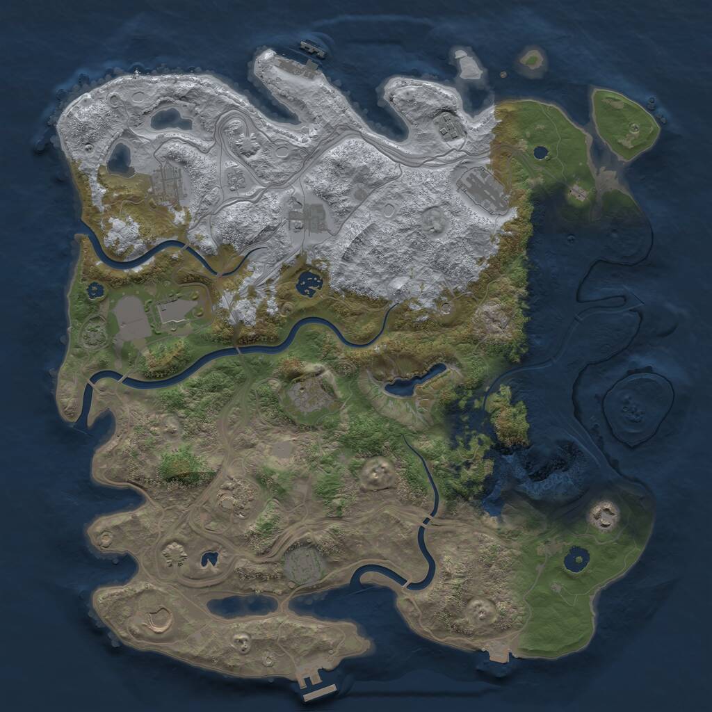 Rust Map: Procedural Map, Size: 4250, Seed: 1798807462, 17 Monuments