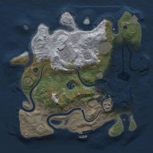 Thumbnail Rust Map: Procedural Map, Size: 3000, Seed: 1549065662, 11 Monuments