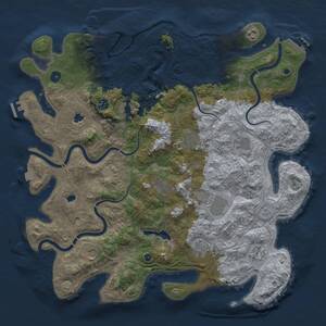 Thumbnail Rust Map: Procedural Map, Size: 4500, Seed: 756431, 17 Monuments