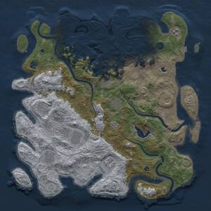 Thumbnail Rust Map: Procedural Map, Size: 4300, Seed: 1996134441, 16 Monuments