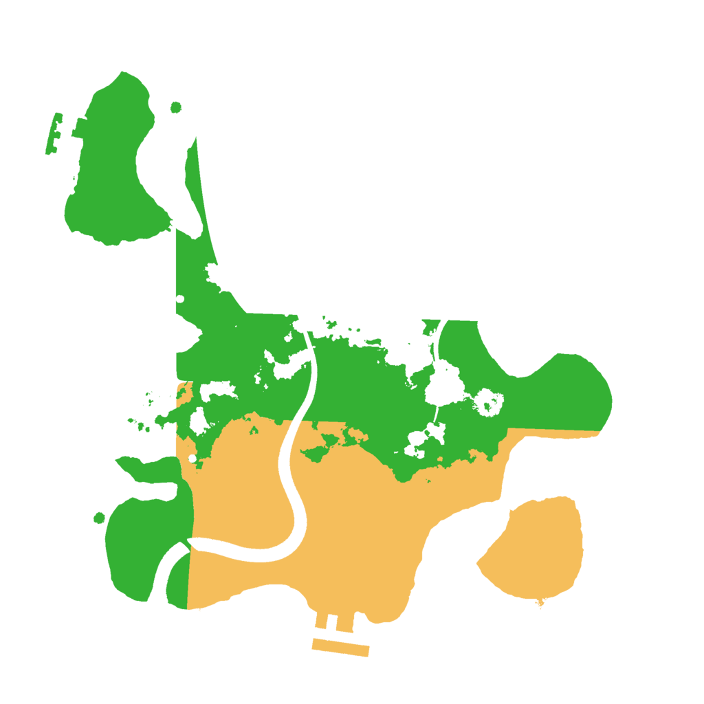 Biome Rust Map: Procedural Map, Size: 2500, Seed: 243243432