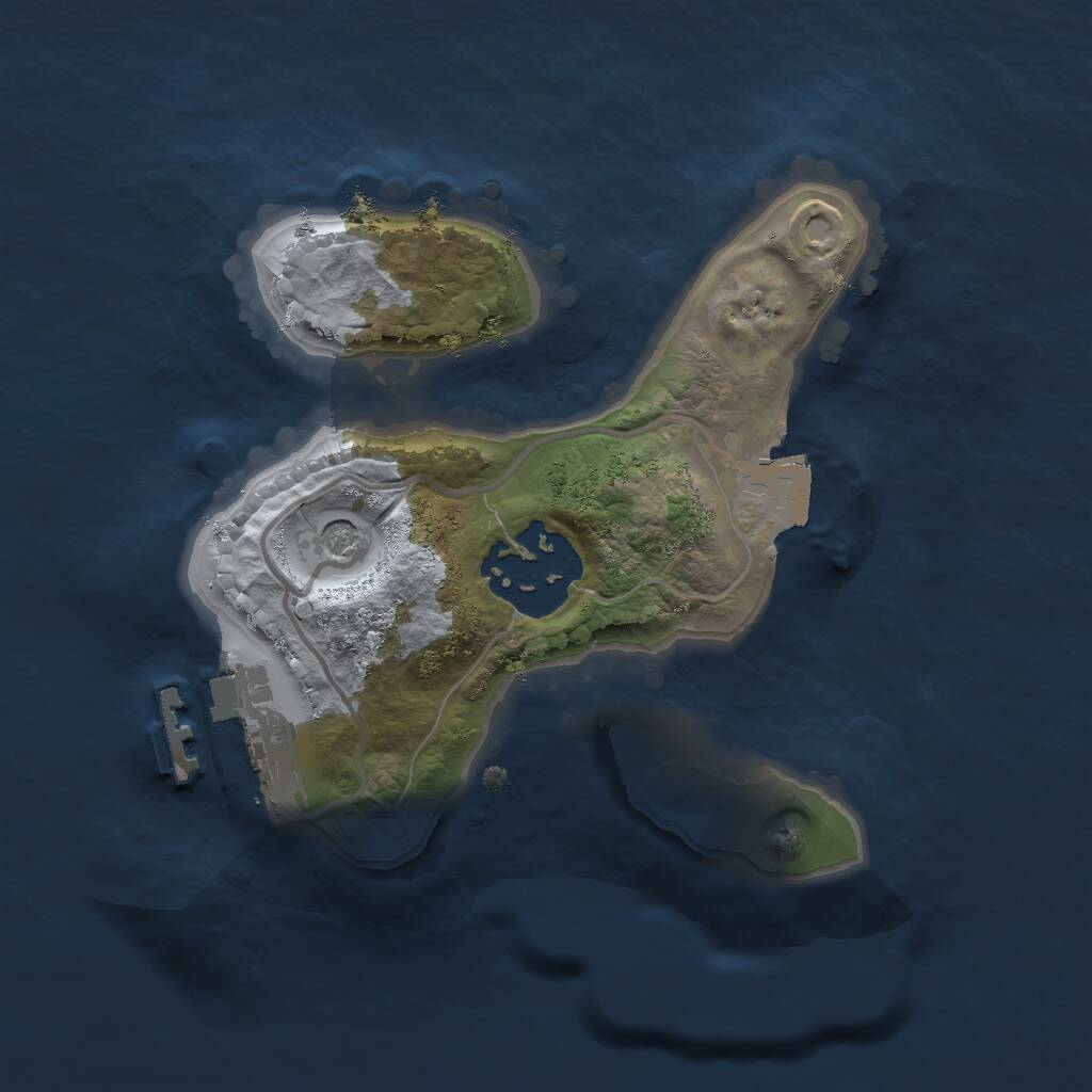 Rust Map: Procedural Map, Size: 1800, Seed: 51515, 4 Monuments