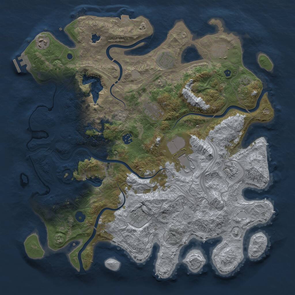 Rust Map: Procedural Map, Size: 4250, Seed: 926091020, 14 Monuments