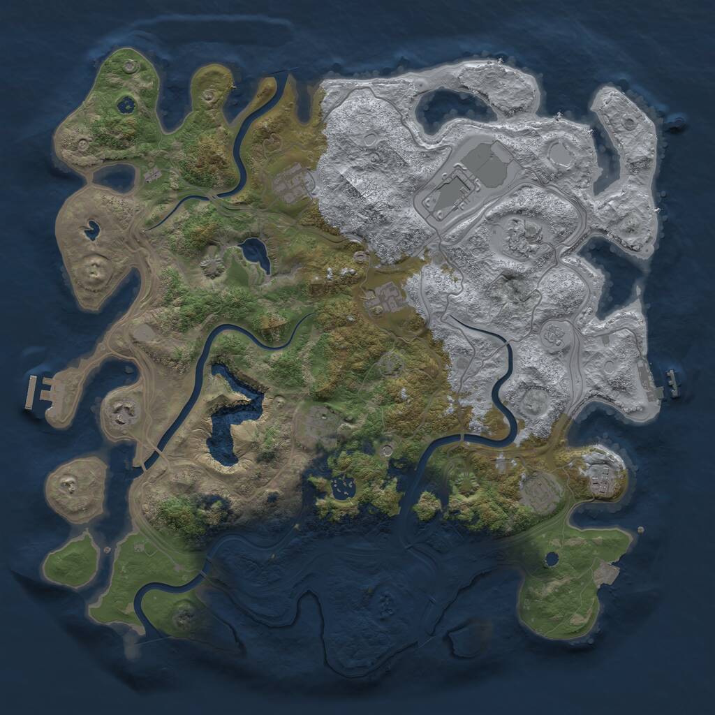 Rust Map: Procedural Map, Size: 4250, Seed: 30920, 15 Monuments