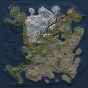 Thumbnail Rust Map: Procedural Map, Size: 4000, Seed: 218827584, 17 Monuments