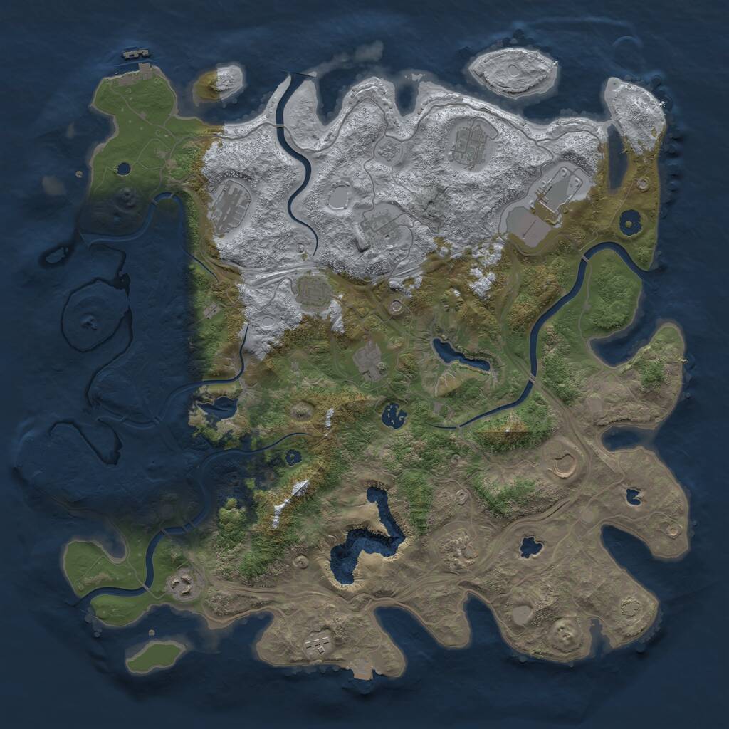 Rust Map: Procedural Map, Size: 4500, Seed: 20260702, 17 Monuments