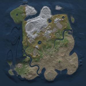 Thumbnail Rust Map: Procedural Map, Size: 3500, Seed: 433261981, 15 Monuments