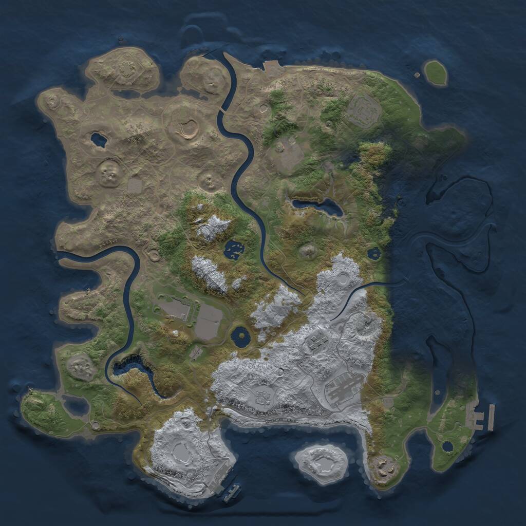 Rust Map: Procedural Map, Size: 4000, Seed: 2018052103, 14 Monuments