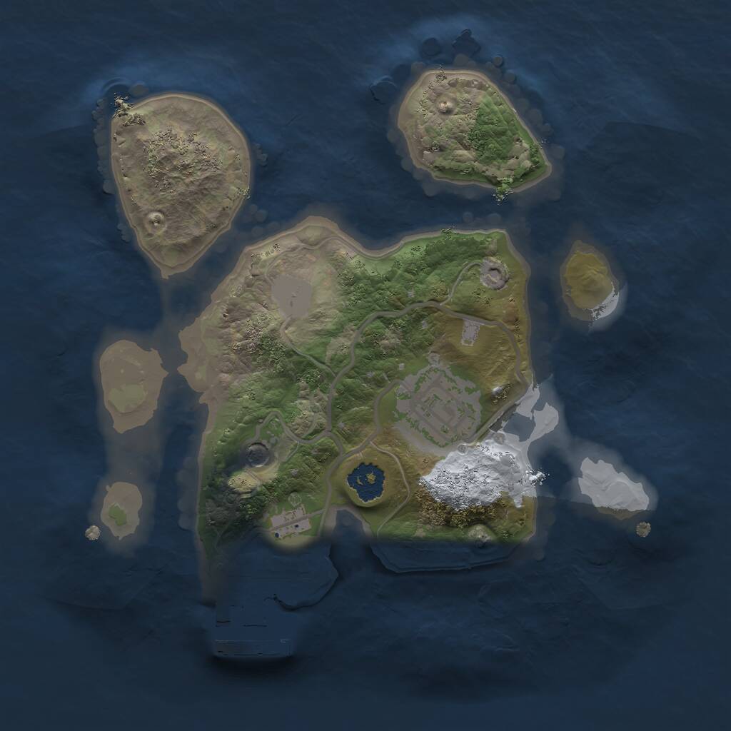 Rust Map: Procedural Map, Size: 2000, Seed: 23143214, 4 Monuments