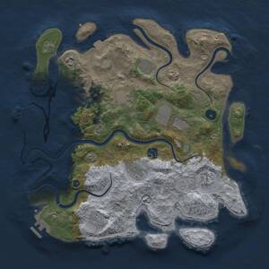 Thumbnail Rust Map: Procedural Map, Size: 3750, Seed: 366323230, 15 Monuments