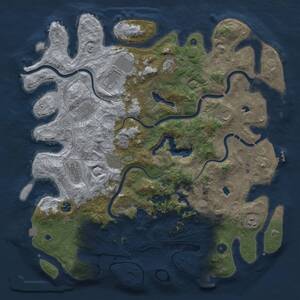 Thumbnail Rust Map: Procedural Map, Size: 4500, Seed: 1558045164, 15 Monuments