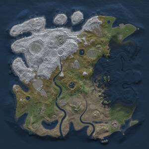 Thumbnail Rust Map: Procedural Map, Size: 3750, Seed: 741250274, 16 Monuments