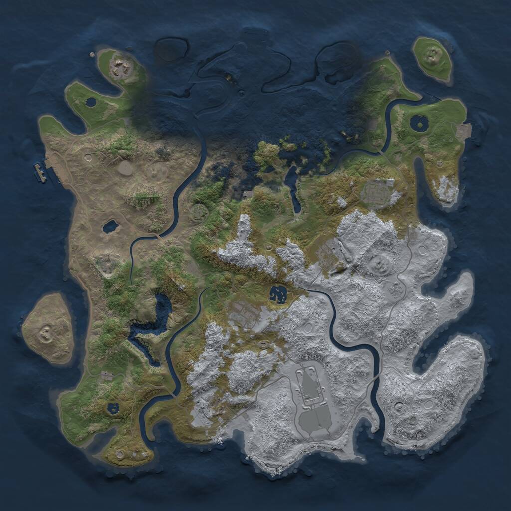 Rust Map: Procedural Map, Size: 4200, Seed: 85732194, 14 Monuments