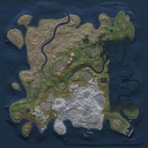 Thumbnail Rust Map: Procedural Map, Size: 3750, Seed: 260703, 17 Monuments