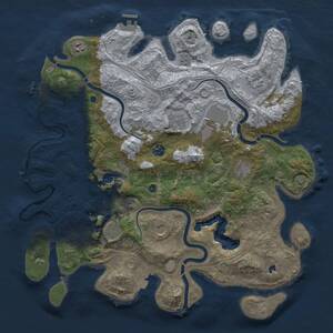 Thumbnail Rust Map: Procedural Map, Size: 4300, Seed: 647527, 15 Monuments