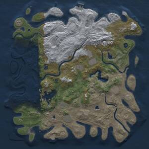 Thumbnail Rust Map: Procedural Map, Size: 4800, Seed: 1688900573, 17 Monuments