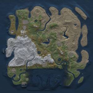 Thumbnail Rust Map: Procedural Map, Size: 4250, Seed: 1311278135, 17 Monuments