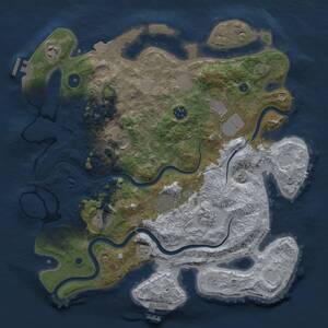 Thumbnail Rust Map: Procedural Map, Size: 3750, Seed: 798269639, 15 Monuments